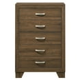 thumbnail image 2 of Transitional Style Wooden Chest with 2 Drawers and Metal Handles, Brown, 2 of 5