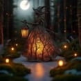thumbnail image 4 of BingTong Halloween Witch Lamp, Stained Gothic Witch Hat Led Lamp for Stained Glass Inspired, Spooky Decorative Standing Night Light, Halloween Party Lighting Decorations Indoor black, 4 of 11