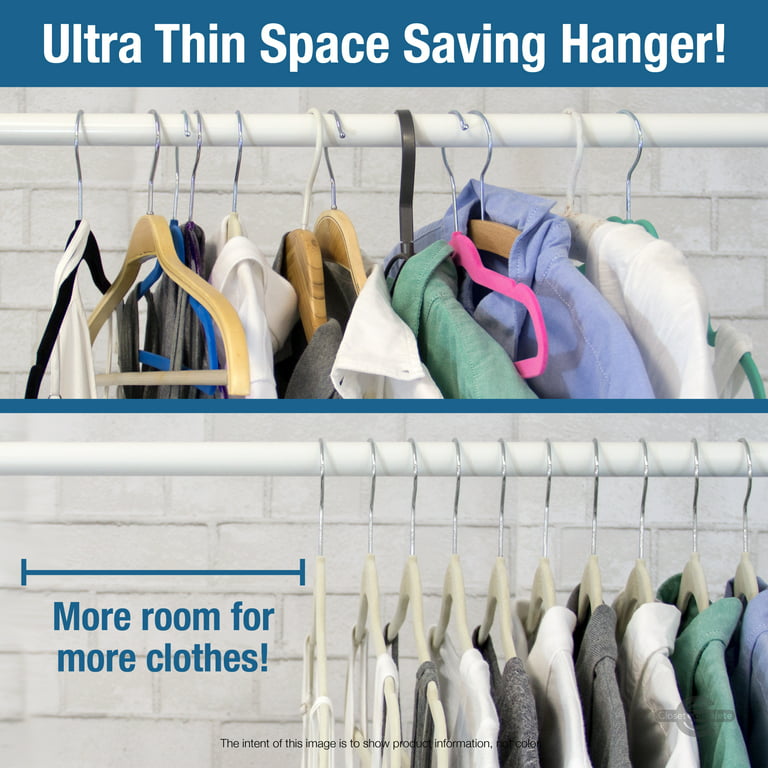 Closet Complete 50 Pack 'Elite Quality' Velvet hangers - Aqua with