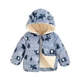 thumbnail image 4 of Esaierr Autumn Winter Fleece Lined Cotton Jacket for Toddler Kids Boys Girls Ears Hooded Puffer Coats Printed Thickened Short Cotton Outerwear For1-6 Years Old, 4 of 8