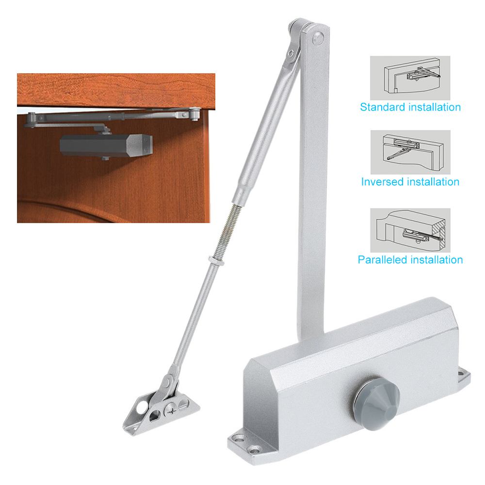 KKmoon Automatic Hydraulic Arm Door Closer Mechanical Speed Control Up to 85KG