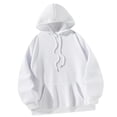thumbnail image 4 of Sudadera con capucha y cordón ajustable de poliéster blanco, ligera y suave. M, 4 of 9