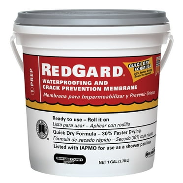 1 Gallon RedGard Waterproofing & Crack Prevention Memb [Set of 2 ...
