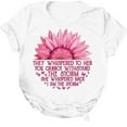 thumbnail image 4 of TIMIFIS Chandails de Sensibilisation au Cancer du Sein pour Femmes Mode Col Rond Manches Courtes Imprimé T-Shirt Décontracté Blouse Hauts Automne/hiver, 4 of 6