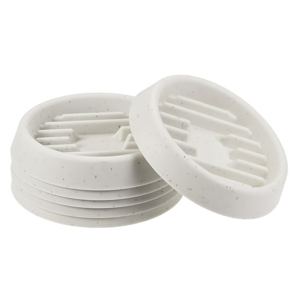 Uxcell 3.5" Plastic Round Waved Base Plant Pot Saucer Drip Tray, Gray 6 Pack