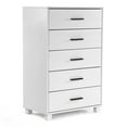 thumbnail image 7 of Grain Wood Furniture Loft 5-Drawer Chest, Solid Wood with Brushed White Finish, 7 of 7