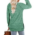 thumbnail image 2 of Women's Long Sleeve Loose Casual Fall Pullover Side Split Tunic For Leggings, 2 of 2
