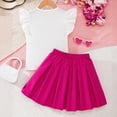 thumbnail image 6 of Summer Clothes Girls Ruffles T-Shirt Tops and Skirts 2 Piece Outfits Girls Size 7-8 Years Girls Clothes, 6 of 8