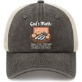 thumbnail image 1 of God's Math Hat Trucker Hat Women Dad Hats Funny Birthday Gifts, 1 of 7