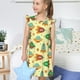 thumbnail image 4 of Fotbe Colorful Outer Space Vestido de Dormir para Niñas de 3 a 10 Años, Mangas Cortas, Estilo Princesa, Pijama Camisón con Mangas Voladas-X-Large, 4 of 6