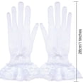 thumbnail image 4 of Lace Gloves White Wedding Gloves Short Floral Gloves Party Bridal Hand Accessories for Women and Girls Ladies Lace Gloves Elegant Short Lace Gloves Tea Party Gloves for Women Wedding Dinner Party, 4 of 6