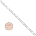 thumbnail image 2 of 3.5mm Solid .925 Sterling Silver Flat Mariner Choker Chain Necklace, 16 inches + Gift Box, 2 of 7