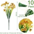 thumbnail image 2 of Sinhoon 10 Bundles Artificial Flowers Outdoor UV Resistant Plastic Plant Silk Flower, Faux Fake Flower Greenery Shrub Plant Indoor Outdoor Home Garden Decor (Yellow), 2 of 13