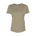 thumbnail image 5 of BELLA+CANVAS Women Relaxed Fit Triblend Tee, Short Sleeve Crew Neck Shirt, Olive Triblend, M, 5 of 5