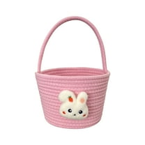 HE. Easter Gifts Basket, Easter Baskets for Kids, Baby Easter Basket with Handle, Empty Bunny Egg Basket