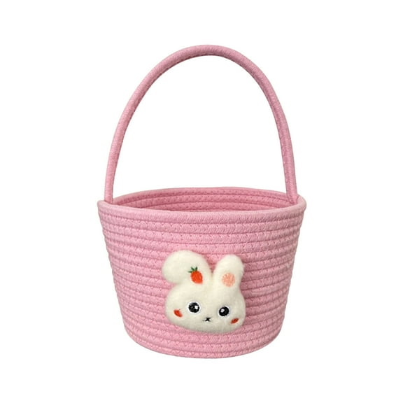 HE. Easter Gifts Basket, Easter Baskets for Kids, Baby Easter Basket with Handle, Empty Bunny Egg Basket