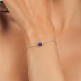 thumbnail image 5 of Gem Stone King 925 Sterling Silver Blue Lapis Solitaire Bracelet for Women (1.00 Cttw, Cushion Cut 6MM), 5 of 5