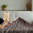 thumbnail image 3 of Pin up Girl Soft Flannel Fleece Throw Blanket, Portrait of Hand Drawn Pale Skin Lady with Mole on Cheek, Cozy Plush for Indoor and Outdoor Use, 70" x 90", Dark Taupe Dimgrey, by Ambesonne, 3 of 5