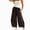 Coffee, variant on Women's Pants Flowy Wide Leg Drawstring Elastic High Waist Lace Hem Loose Trousers Casual Lightweight Palazzo Pants Mint Green