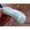 thumbnail image 2 of Certified Hand Carved Green Natural A Jade Jadeite Dragon Pi Xiu Ruyi Pendant Necklace, 2 of 11