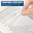 thumbnail image 3 of 300 Sheets Transparent Sticky Notes, 2 x 3 inch PET Self-Adhesive Notes Clear Rewritable Memo for Office Students (6 Pads), 3 of 8