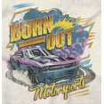 thumbnail image 2 of Burn Out Motorsports Racecar Donuts Crewneck T Shirts Boy Girl Teen Brisco Brands L, 2 of 4