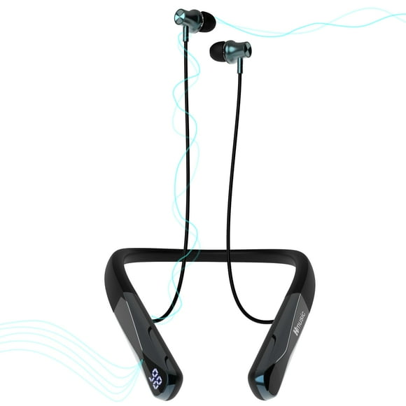 Auriculares con banda para el cuello Hmusic H08 Bluetooth 6.0 con batería de 3,5 h