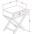 thumbnail image 3 of HBBOOMLIFE One Pc Wonderful Hamilton Night Stand with Drawer  1-Pack  in Navy Blue Finish, 3 of 7
