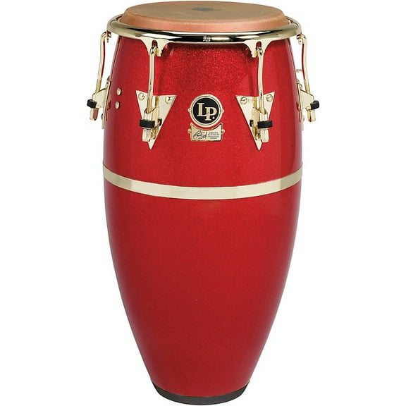 LP Galaxy Fiberglass Fausto Cuevas III Signature Conga, Arena Red with Gold Hardware 11.75 in.