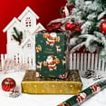 thumbnail image 5 of OM Christmas Wrapping Paper Roll, Deep Green Gift Wrapping Paper, Christmas Santa Claus and Reindeers Pattern Foil Gift Wrap with Metallic Shine for Holiday Packaging (17 Inch X 33 Feet), 5 of 15