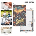thumbnail image 6 of Yayeee 100% Cotton Hand Towels for Bathroom 16" x 28" Soft Absorbent Kitchen Towel, Black Sardines Pattern, 6 of 7
