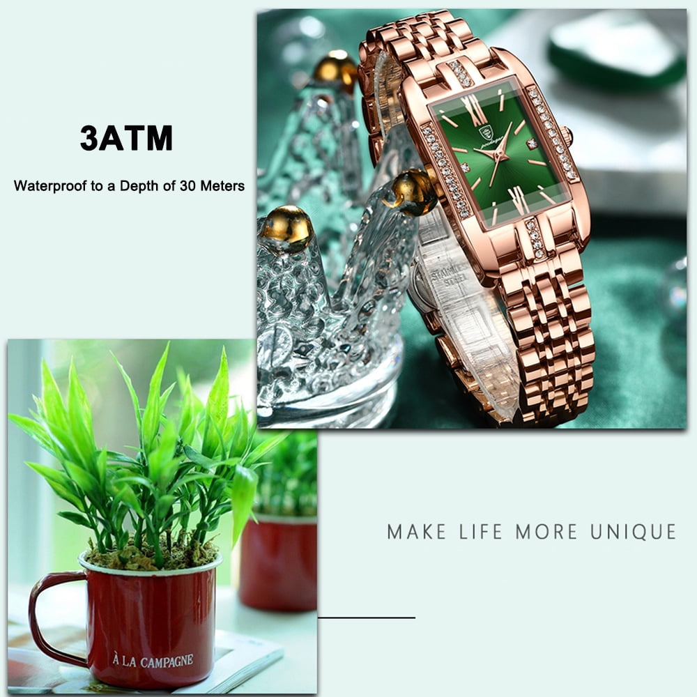Women Watch Fashion Gold Diamond Analog Quartz Female Watch for Women Luxury Dress Ladies Stainless Steel Waterproof Wrist Watches