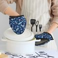 thumbnail image 6 of Pofeuu Blue Bus Print Thickened Mini Silicone Oven Mitts Heat Resistant, Rubber Oven Mitt Gloves, Finger Pinch Grips, Pot Holder, Silicone Potholder, 6 of 7