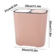 thumbnail image 3 of AuroraX Compartment Trash Can with Lid for Kitchen Waste Khaki 4.3 Gallon Dry and Wet Separation Garbage Can Contemporary Plastic Garbage Bin for Home, Bathroom, Office, 3 of 6