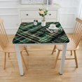 thumbnail image 3 of nygtbtfer Round Tablecloth, Patchwork Style Themed Quilt Cultural Checkered Clovers, Circle Table Cloth Cover for Dining Room Kitchen Decoration, 3 of 7
