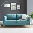 thumbnail image 2 of Sofa, Velvet, Blue, Modern Contemporary Urban Design, Living Lounge Room Hotel Lobby Hospitality, 2 of 10