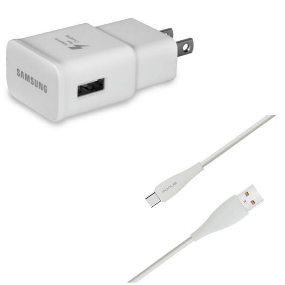 10ft USB Cable   OEM Home Charger for Samsung Galaxy Z Fold4/Fold 3 5G/Flip4 Phones - Type-C Charger Cord Power Wire and  Adaptive Fast USB Power Adapter Combo