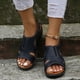 thumbnail image 5 of Zapatillas de verano para mujer, zapatos casuales para mujer, sandalias de cuña informales con boca de pez romano Wmkox8yii  nm7462, 5 of 9