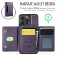 thumbnail image 4 of ELEHOLD Case for iPhone 15, 2 in 1 Detachable Leather RFID Blocking Wallet Case with Card Holder & Stand,Purple, 4 of 10