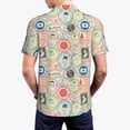 thumbnail image 2 of Polo Shirts for Men, Postmark Pattern Christmas Cuteness Casual Mens Polo Shirts Short Sleeve Button Down Classic Mens Golf Polo Shirts, 2 of 7