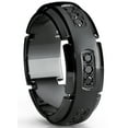 thumbnail image 1 of 8MM Men's Black Titanium Wedding Band Ring with Black Cubic Zirconia CZ,, 1 of 3