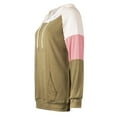 thumbnail image 7 of Tops for Women Trendy Ladies Polyester Shirts Turtleneck Ladies Women's Long Sleeve Athletic Shirt Thermal Layer Shirt Women Long Sleeved V Neck Pretty Clothes Corduroy Tops T Patch Khaki 2XL, 7 of 7