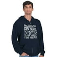 thumbnail image 5 of No One Knows I'm Here Antisocial Zip Up Hoodie Men's Women's Brisco Brands X, 5 of 6