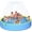 Blue, variant on Sturdy 47in Hard Plastic Anti-Slip Dog Pool, 2-in-1 Foldable Portable Kiddie/Kids Pool with Sprinkler, Swimming Puppy Pools for Summer Outdoor Backyard Activities