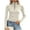 White, variant on Women Mock Neck Tops Quarter Zipper Pullover Long Sleeve Ribbed Shirts Fall Collared Sweaters