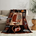 thumbnail image 3 of Football Blanket for Boys Cozy Warm Fluffy Football Fleece Throw Blanket Plush Soft Football Stuff Decor Sports Lightweight Flannel Gifts Blankets for Adult Kids 50"X40", 3 of 6