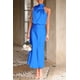 thumbnail image 2 of Vestido Maxi de Satén sin Mangas con Cuello Simulado para Mujer PRETTYGARDEN Talla S, 2 of 8