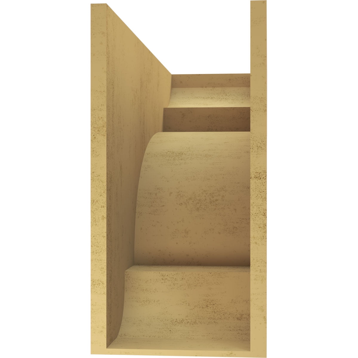 11"W x 33"D x 22"H Classic New Brighton Rough Cedar Woodgrain TimberThane Corbel, Primed Tan
