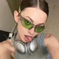 thumbnail image 2 of Nuevas gafas de sol Punk Y2K para mujer, gafas de sol cuadradas envolventes de marca de lujo, gafas de sol de los años 2000, gafas UV400 de diseñador para mujer, 2 of 5