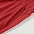 thumbnail image 6 of Men's Short Sleeve Round Neck T-Shirt and Drawstring Pocket Shorts 2 Piece Set for Casual Running Fitness Exercise Beach Outfits Vacation Loungewear Daily Wear | Ihhxva,Red L, 6 of 9